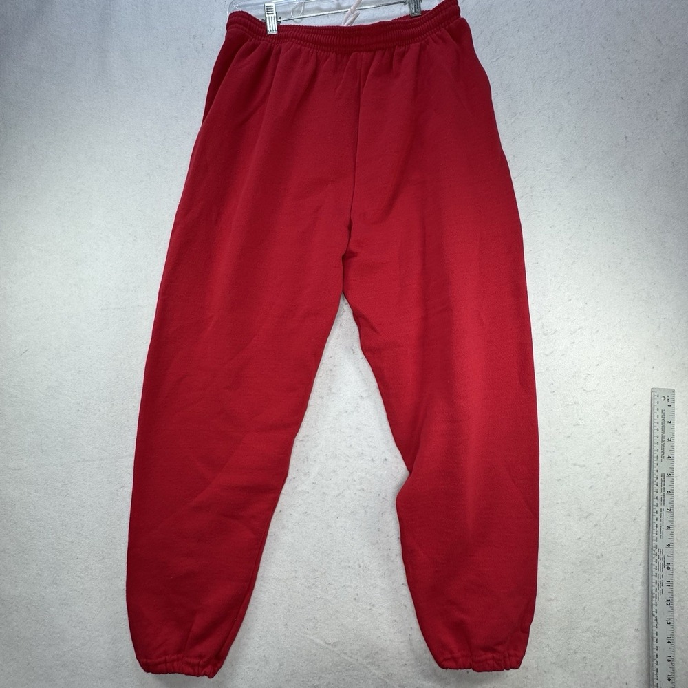 Vintage Y2K Lee Jogger Sweatpants Size Large Red Puffy Paint Art Made In USA - Picture 11 of 12